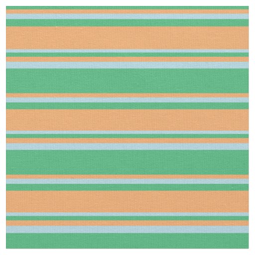Sea Green, Brown, and Light Blue Pattern Fabric