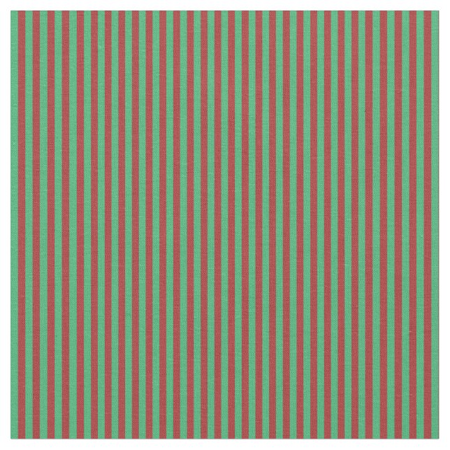 Sea Green & Brown Lines/Stripes Pattern Fabric (Close Up)