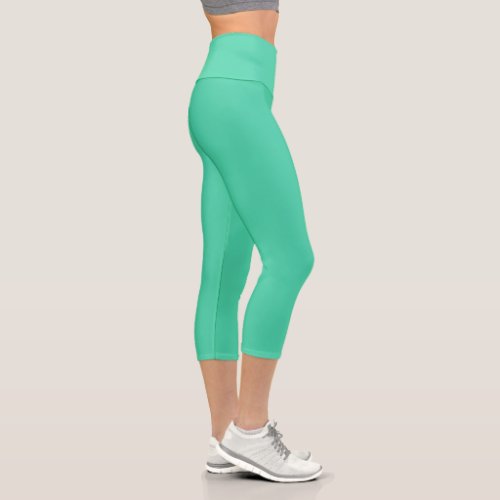 Sea Green Capri Leggings