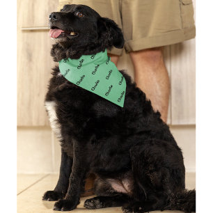 Sea Green, Create Your Own Pet Dog Name Bandana