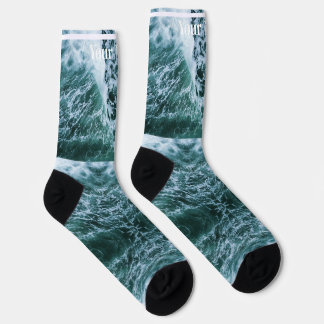 Sea green | Custom Name Socks