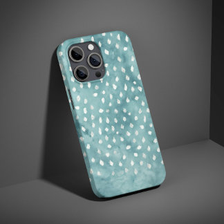 Sea Green Dalmatian Print Mask - Cute Polka Dot Pa iPhone 17 Pro Max Case