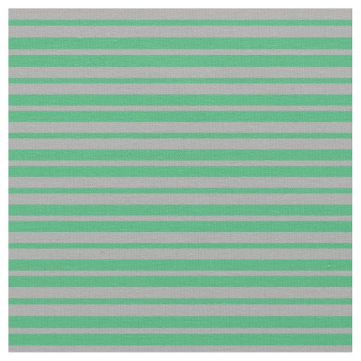 Sea Green & Dark Gray Lined/Striped Pattern Fabric