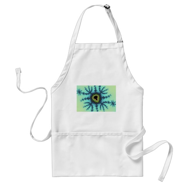 Sea Green Fractal Adult Apron (Front)
