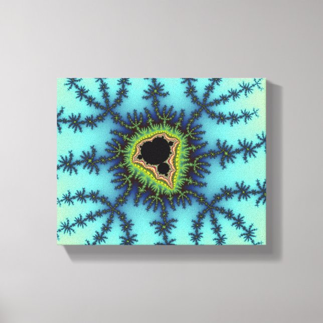 Sea Green Fractal Canvas Print (Front)