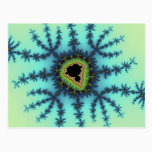 Sea Green Fractal Postcard