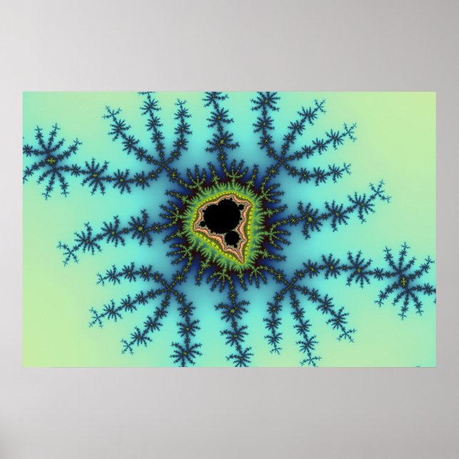 Sea Green Fractal Poster (Front)