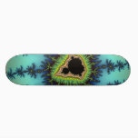 Sea Green Fractal Skateboard Deck