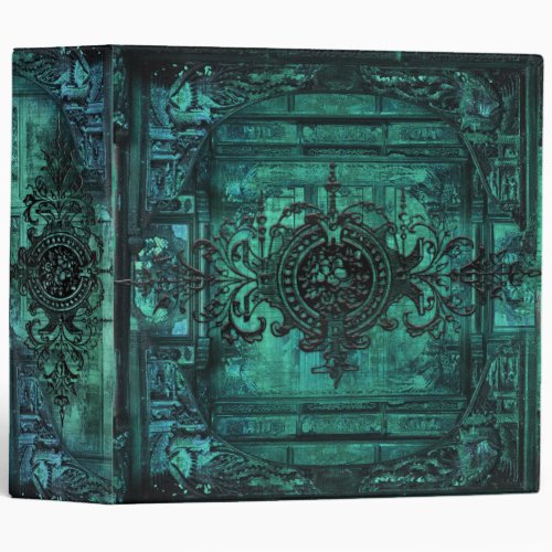 Sea Green Gothic Victorian Ancient Tome 3 Ring Binder