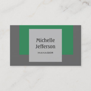Sea Green Gray Contemporary Business Card