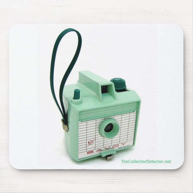 Sea Green Imperial Savoy Vintage Camera Mousepad (Front)