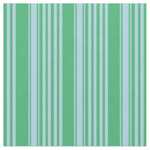 Sea Green & Light Blue Colored Lines Pattern Fabric