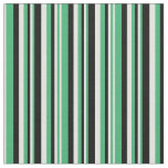 [ Thumbnail: Sea Green, Light Cyan & Black Colored Pattern Fabric ]