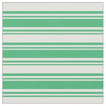 Sea Green &amp; Light Cyan Lined Pattern Fabric
