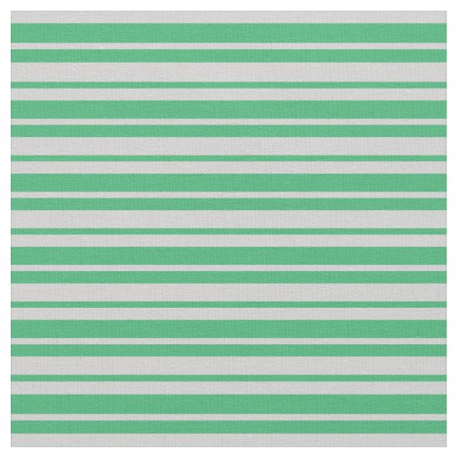 Sea Green & Light Gray Stripes/Lines Pattern Fabric