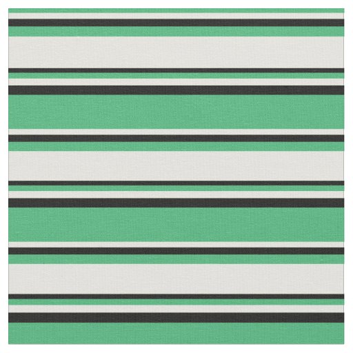 Sea Green, Light Yellow, and Black Lined Pattern Fabric