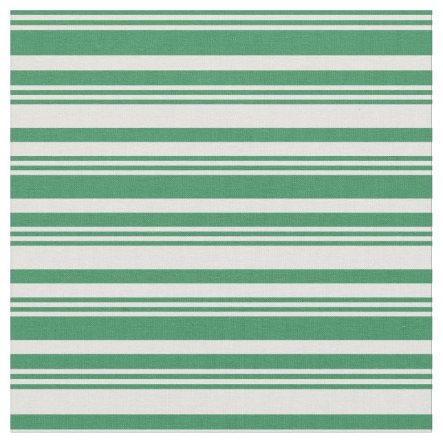 Sea Green & Light Yellow Lines/Stripes Pattern Fabric (Close Up)
