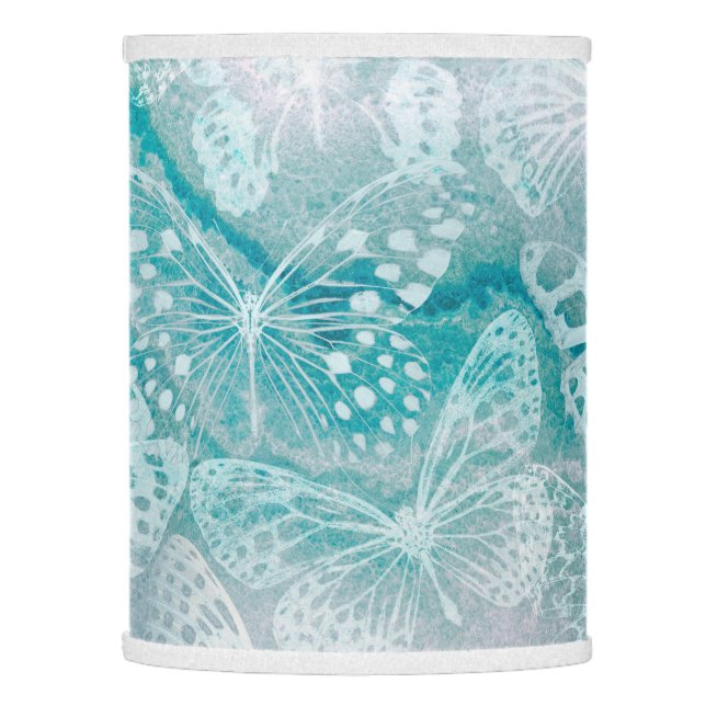 Sea Green Marble Butterflies  Lamp Shade (Left)