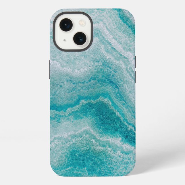 Sea Green Marble Texture Iphone Case (Back)