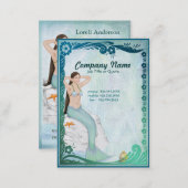 Sea Green Mermaid Fantasy Business Card (Front/Back)