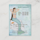Sea Green Mermaid Fantasy Business Card (Back)