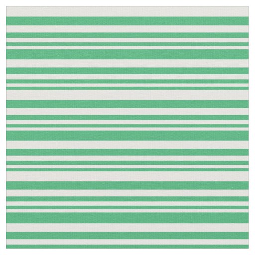 Sea Green & Mint Cream Pattern Fabric