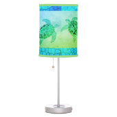 Sea Green Pebble Turtle Table Lamp (Right)