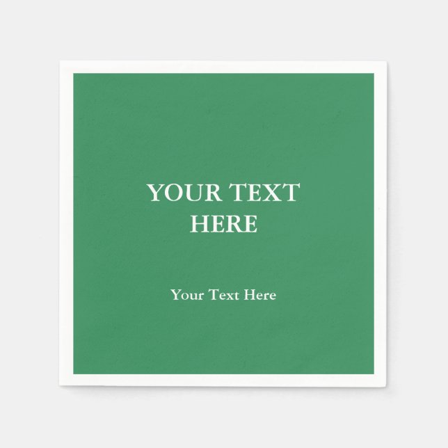 Sea Green Plain Elegant Modern Minimalist Napkins (Front)