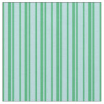 [ Thumbnail: Sea Green & Powder Blue Colored Stripes Pattern Fabric ]
