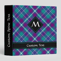 Sea Green, Purple and Blue Tartan 3 Ring Binder