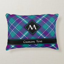 Sea Green, Purple and Blue Tartan Accent Pillow