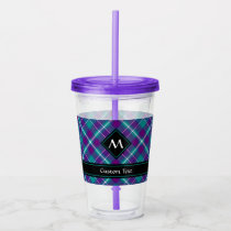 Sea Green, Purple and Blue Tartan Acrylic Tumbler