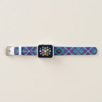 Sea Green, Purple and Blue Tartan Apple Watch Band