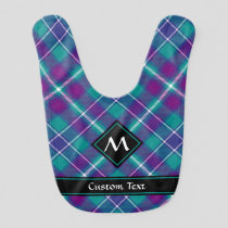 Sea Green, Purple and Blue Tartan Baby Bib