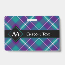 Sea Green, Purple and Blue Tartan Badge