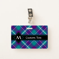 Sea Green, Purple and Blue Tartan Badge