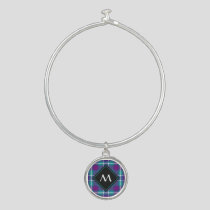 Sea Green, Purple and Blue Tartan Bangle Bracelet