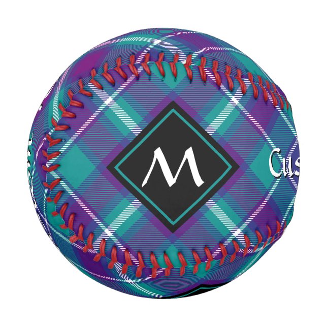 Sea Green, Purple and Blue Tartan Baseball (Front Left)