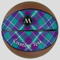 Sea Green, Purple and Blue Tartan Basketball