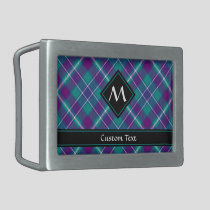 Sea Green, Purple and Blue Tartan Belt Buckle