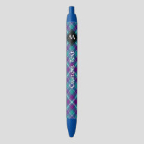 Sea Green, Purple and Blue Tartan Blue Ink Pen