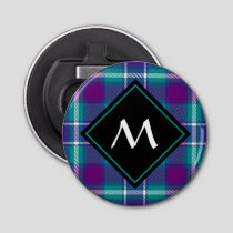 Sea Green, Purple and Blue Tartan Bottle Opener