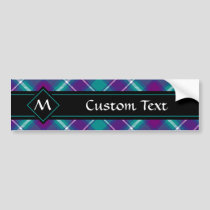 Sea Green, Purple and Blue Tartan Bumper Sticker