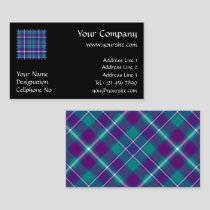 Sea Green, Purple and Blue Tartan Business Card