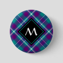 Sea Green, Purple and Blue Tartan Button