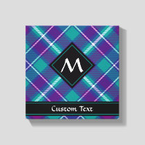Sea Green, Purple and Blue Tartan Canvas Print