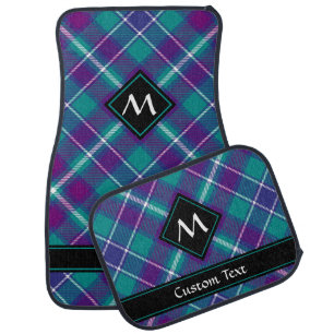 Sea Green, Purple and Blue Tartan Car Floor Mat