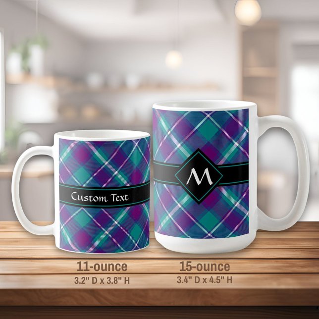 Sea Green, Purple and Blue Tartan Coffee Mug (Creator Uploaded)