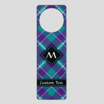 Sea Green, Purple and Blue Tartan Door Hanger