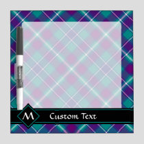 Sea Green, Purple and Blue Tartan Dry Erase Board